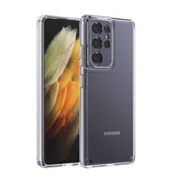 Samsung Galaxy S21 Ultra Kılıf Full Şeffaf Sararmaz Kapak (Renksiz)