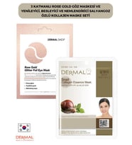 3 Katmanlı Rose Gold Göz Maskesi ve Yenileyici, Besleyici Ve Nemlendirici Salyangoz Özlü Kolajen Maske Seti