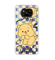 Poco X3 NFC Uyumlu Winnie The Pooh Desenli Şeffaf Telefon Kılıfı