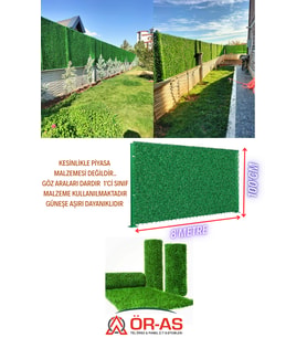 Yapay Çim Çit Örgü Telli Bahçe Çiti 100 cm x 8 Mt (Y.Yeşil)