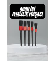 5 Adet Oto Detaylı Temizleyici Araç İçi Temizlik Fırça Seti Koltuk Döşeme Kapı Toz Alma Fırçası