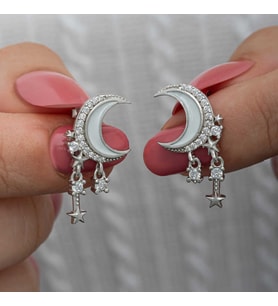 Aya Diamond Gümüş Sallantılı Başak Kadın Küpe
