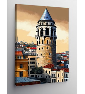 Kanvas Tablo İstanbul Galata Kulesi Temalı