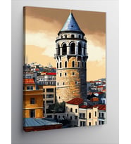 Kanvas Tablo İstanbul Galata Kulesi Temalı
