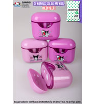 "DEKOMUS ISLAK MENDİL HEDİYELİ"  LİSANSLI KUROMI & BEST FRIENDS "TEKLİ" ÇİFT BIÇAKLI PODS/KULAKLIK TASARIMLI KALEMTRAŞ (Krem)