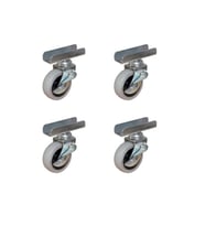Furç Uzun-Sunta Bilyalı Teker (Frenli) - 20x50 - Gri - 18MM HKS185 - 4 Adet