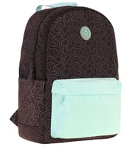 Kaukko Double Colors Üç Bölmeli Kız Çocuk Okul ve Günlük Sırt Çantası - Siyah Turkuaz - K1835