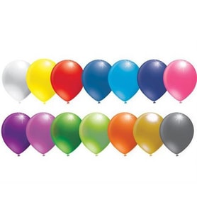 Balon 10 lu 12 inç karışık renk-
