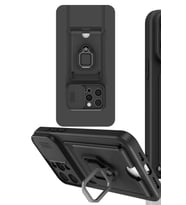Pilelistore   iPhone 15 Pro Kılıf Zuma Kartvizitli Yüzüklü Silikon - Siyah