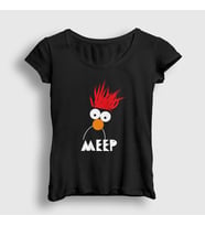 Presmono Kadın Siyah Beaker Meep The Muppet Show T-Shirt 506753tt