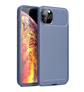 Apple iPhone 12 Pro Karbon Desenli Negro Silikon Kılıf (Lacivert)