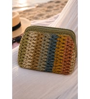 EL ÖRGÜSÜ SİMLİ KADIN CLUTCH ÇANTA – EL YAPIMI HASIR GÖRÜNÜMLÜ ÇANTA 20X27