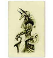 Cakatablo Anubis Karakalem Çizim  MDF Tablo