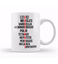 Vaccinated  COVID MEASLES VARICELLA MENINGOCOCCUS Kupa Bardak Porselen