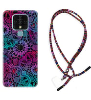 Tecno Camon 16 18P Pova Kılıf Boyun Asklı Rasta Silikon Colurful Mandala 1667