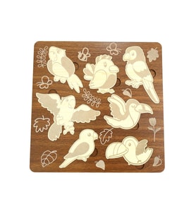 Birinci Sınıf Ahşap Eğitici Öğretici Kanatlı Hayvanlar Çocuk Puzzle (Yapboz)