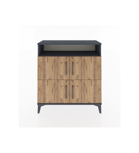 Arges Şifonyer 4 Raflı 4 Kapaklı 88x30x96 Antrasit-Çam