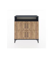 Arges Şifonyer 4 Raflı 4 Kapaklı 88x30x96 Antrasit-Çam