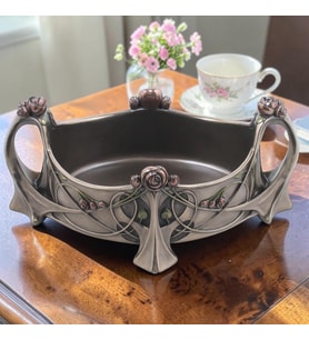 Dekoratif Çiçekli Bowl – Wise Veronese Poliresin Şık Sunum Kasesi 31,5 cm
