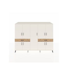 Kronos Dolap 12 Raflı 2 Çekmeceli 8 Kapaklı 220x59x163 Aytaşı-Aytaşı/Çam