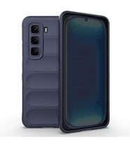 Infinix Hot 50 Pro 4G Uyumlu Kılıf Esnek TPU Oyuklu Arka Yüzey Tasarımlı Zore Etnik Silikon Kapak (Lacivert)