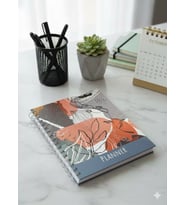 Adalinhome Spiral Haftalık Aylık Planlayıcı Defter  Stickerlı Organizer  Ajanda & Günlük Plan Defteri (Mavi)