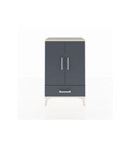 Arges Komodin 2 Raflı Tek Çekmeceli 2 Kapaklı 60x30x96 Aytaşı-Antrasit