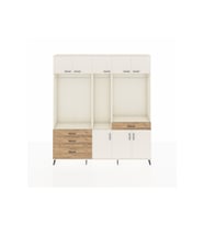 Arges Dolap 8 Raflı 4 Çekmeceli 3 Askılı 220x30x243 Aytaşı-Aytaşı/Çam