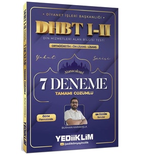 Dhbt 1-2 Ortaöğretim Önlisans Lisans Çözümlü 7 Deneme Burhan Karakışla Yediiklim