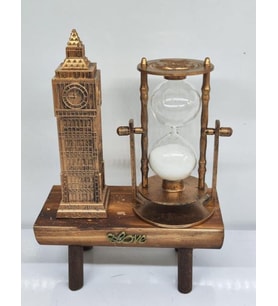 Kum Saati Big Ben Tasarımlı  Vintage Dekor  Hediyelik ve Ofis Dekorasyon Ürünü  Nostaljik Kum Saat