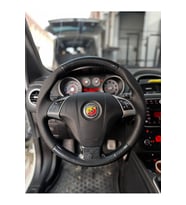 Fiat Linea Tuşlu Versiyon Araca Uyumlu Dikmeli Direksiyon Kılıfı (5D Kristal Karbon Soft Nokta)