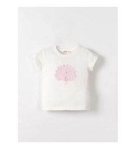 Nk Tavus Kuşu Tshirt 31626 Ekru Lila