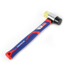 WORKPRO WP241036 40mm Fiberglas Saplı Çift Başlı Hassas Lastik Çekiç