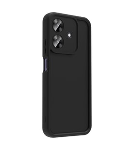 Realme Note 60 Kılıf Kamera Korumalı Ananas Silikon Kapak (Siyah)
