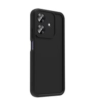 Realme Note 60 Kılıf Kamera Korumalı Ananas Silikon Kapak (Siyah)