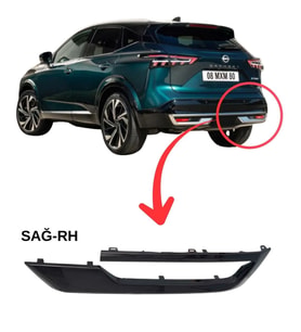 Nissan Qashqai Tampon Çıta Arka Sağ 2024-2026 Siyah