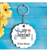 Diş Hekimlerine Özel  İsimli Anahtarlık