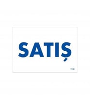 Mey İthalat® Satış Uyarı Levhası 17,5X25 Kod:1740
