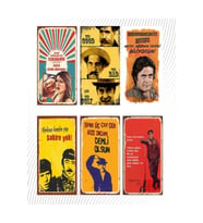 6’lı Yeşil Çam Set - Retro Ahşap Poster – Özel Koleksiyon – Hbb