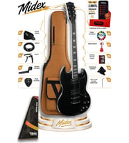 Midex SG-Special-BK Profesyonel SG Kasa HH Elektro Gitar Seti Siyah