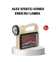 Mey İthalat® Güneş Enerjili Alev Efektli Lamba COB Led Su Geçirmez Çok Fonksiyonlu