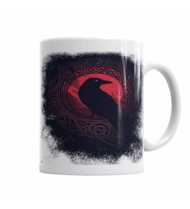 Black Crow Kupa Bardak Porselen
