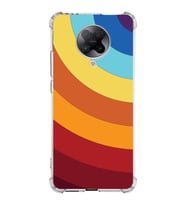 Xiaomi Poco F2 Pro Köşe Korumalı Antişok Kapak Renk Cümbüşü Tasarımlı Şeffaf Silikon Kılıf
