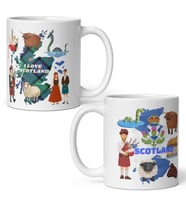 İskoçya Kupa Bardak 2 Adet Seyahat Hatıra Scotland Mug (Karışık)