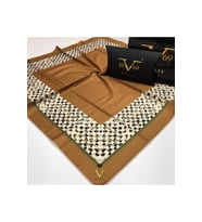 Ekose Desen Black Seri Twill Eşarp Eşarp Askısı ile Birlikte 90x90 cm CAMEL-90x9