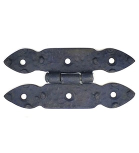 Northcity Antika Tarz Dekoratif Pirinç Düğmeli Menteşe - 117x57 Mm, Oksit Kaplama