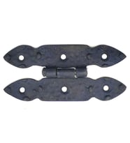 Northcity Antika Tarz Dekoratif Pirinç Düğmeli Menteşe - 117x57 Mm, Oksit Kaplama