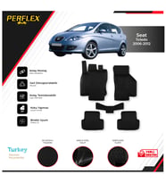 Seat Toledo 2006-2012 3D Havuzlu Paspas (Siyah - Beyaz)
