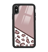 iPhone X Kahve Leopar Tasarımlı Glossy Telefon Kılıfı