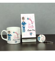 Ebe Hemşireye Hediye Üçlü Set (Kupa + Telefon Standı + Anahtarlık)